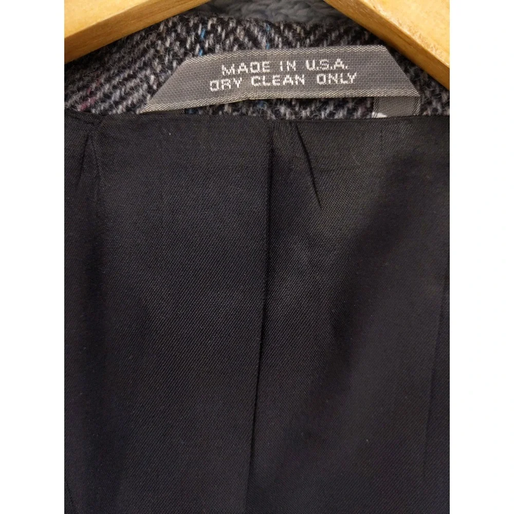 vtg Imperial by Haggar Mens Blazer 42 Wool Tweed‎ Herringbone Classic Sport Coat
